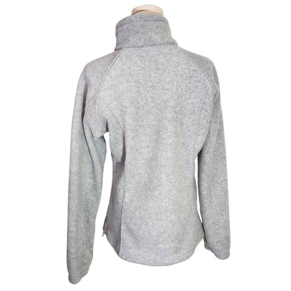 Columbia Light Grey Full Zip Long Sleeve Fleece Jacket Women's Size M - Picture 3 of 13